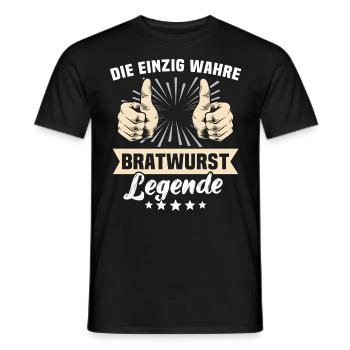 Bratwurst sayings - Men's T-Shirt - black - Front - AI Model Male 178 light (178cm)