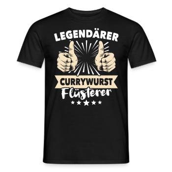 Currywurst sayings - Men's T-Shirt - black - Front - AI Model Male 178 light (178cm)
