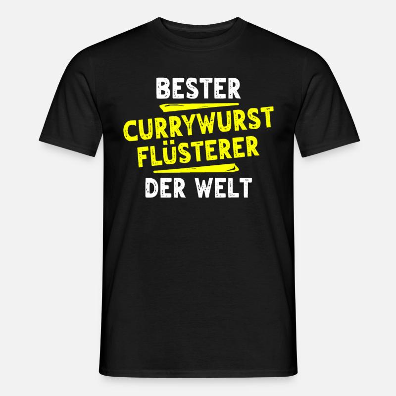 Currywurst Geschenk - Männer T-Shirt - Schwarz