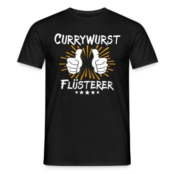 Currywurst Saying - Men's T-Shirt - black - Front - AI Model Male 178 light (178cm)