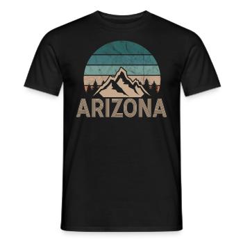 Arizona State Sedona Phoenix Grand Canyon AZ - Men's T-Shirt - black - Front - AI Model Male 178 light (178cm)