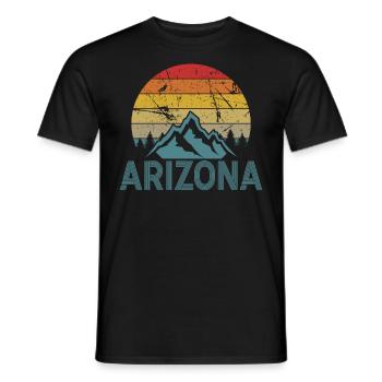Arizona State Sedona Phoenix Grand Canyon AZ - Men's T-Shirt - black - Front - AI Model Male 178 light (178cm)
