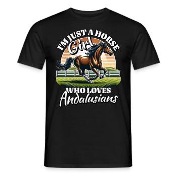 Ich Liebe Andalusier Spruch - Männer T-Shirt - Schwarz - Vorne - AI Model Male 178 light (178cm)