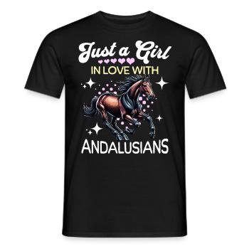 Fille andalouse Andalousie - T-shirt homme - noir - Devant - AI Model Male 178 light (178cm)