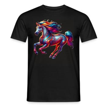 Andalusier Pferd - Männer T-Shirt - Schwarz - Vorne - AI Model Male 178 light (178cm)