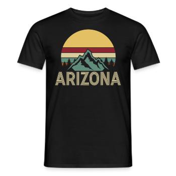 Arizona State Sedona Phoenix Grand Canyon AZ - Men's T-Shirt - black - Front - AI Model Male 178 light (178cm)