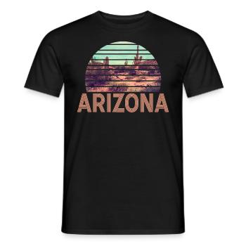 Arizona State Sedona Phoenix Grand Canyon AZ - Men's T-Shirt - black - Front - AI Model Male 178 light (178cm)