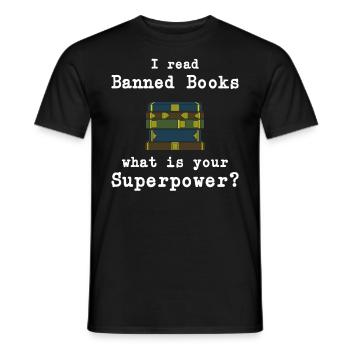 Livre Livres Bibliothèque Lecture Littérature Lire Livres - T-shirt homme - noir - Devant - AI Model Male 178 light (178cm)