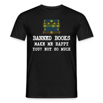 Livre Livres Bibliothèque Lecture Littérature Lire Livres - T-shirt homme - noir - Devant - AI Model Male 178 light (178cm)