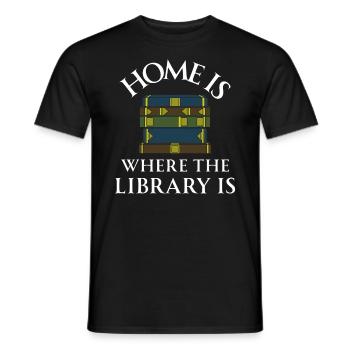 Buch Bücher Bibliothek Literatur Lesen Read Books - Männer T-Shirt - Schwarz - Vorne - AI Model Male 178 light (178cm)