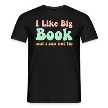 Buch Bücher Bibliothek Literatur Lesen Read Books - Männer T-Shirt - Schwarz - Vorne - AI Model Male 178 light (178cm)