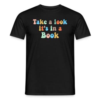 Livre Livres Bibliothèque Lecture Littérature Lire Livres - T-shirt homme - noir - Devant - AI Model Male 178 light (178cm)