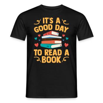 Buch Bücher Bibliothek Literatur Lesen Read Books - Männer T-Shirt - Schwarz - Vorne - AI Model Male 178 light (178cm)