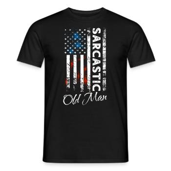Vieil homme sarcastique - T-shirt homme - noir - Devant - AI Model Male 178 light (178cm)