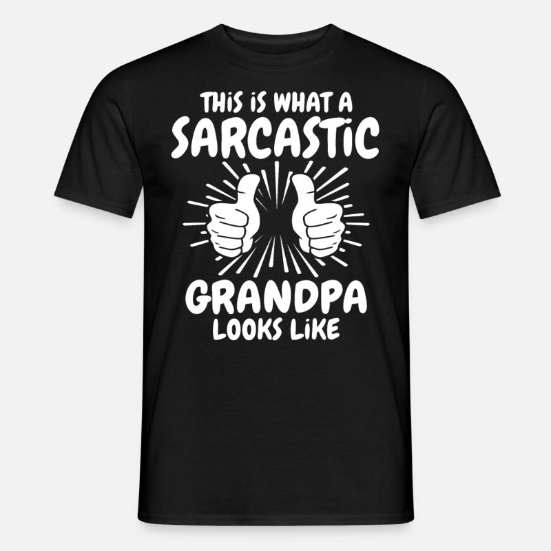 Sarkastischer Opa - Männer T-Shirt - Schwarz