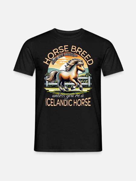 Icelandic Horse Icelander - Men's T-Shirt - black