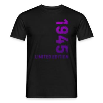 80e anniversaire 1945 Édition limitée - T-shirt homme - noir - Devant - AI Model Male 178 light (178cm)