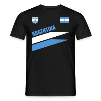 Argentine Cadeau Argentine Drapeau argentin - T-shirt homme - noir - Devant - AI Model Male 178 light (178cm)