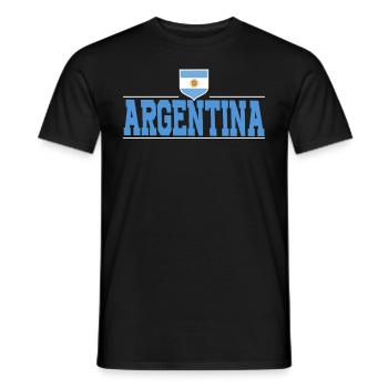 Argentinien Geschenk Argentina Argentine Flagge - Männer T-Shirt - Schwarz - Vorne - AI Model Male 178 light (178cm)