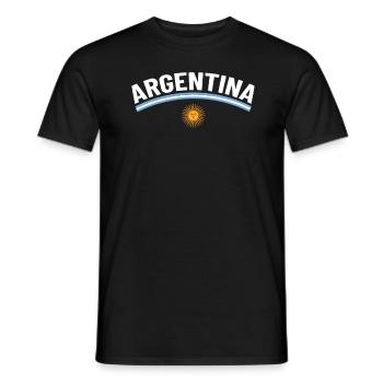 Argentine Cadeau Argentine Drapeau argentin - T-shirt homme - noir - Devant - AI Model Male 178 light (178cm)