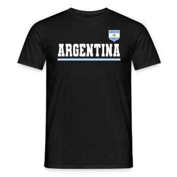 Argentine Cadeau Argentine Drapeau argentin - T-shirt homme - noir - Devant - AI Model Male 178 light (178cm)