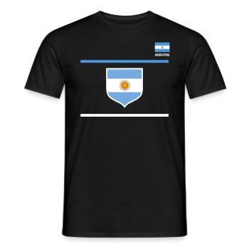 Argentine Cadeau Argentine Drapeau argentin - T-shirt homme - noir - Devant - AI Model Male 178 light (178cm)