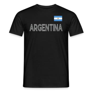 Argentine Cadeau Argentine Drapeau argentin - T-shirt homme - noir - Devant - AI Model Male 178 light (178cm)