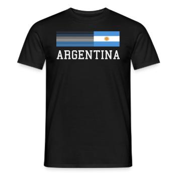 Argentinien Geschenk Argentina Argentine Flagge - Männer T-Shirt - Schwarz - Vorne - AI Model Male 178 light (178cm)