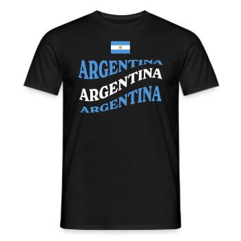 Argentine Cadeau Argentine Drapeau argentin - T-shirt homme - noir - Devant - AI Model Male 178 light (178cm)