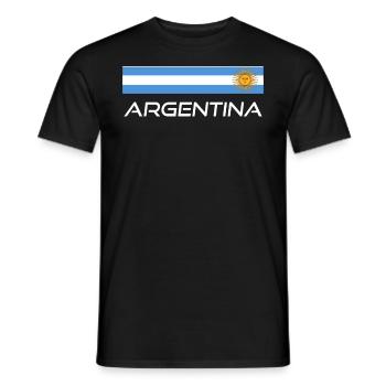 Argentine Cadeau Argentine Drapeau argentin - T-shirt homme - noir - Devant - AI Model Male 178 light (178cm)