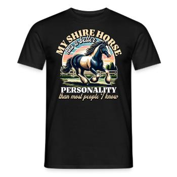 Dicton du cheval de la Comté Cheval de la Comté - T-shirt homme - noir - Devant - AI Model Male 178 light (178cm)