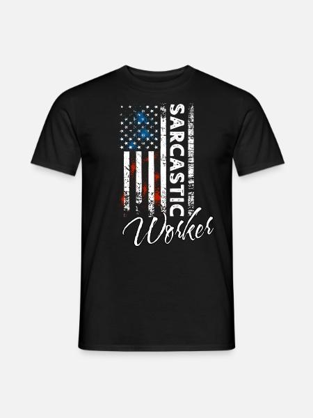 Sarcastic Worker - Men's T-Shirt - black
