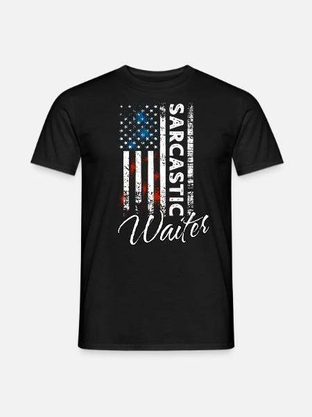 Sarcastic Waiter - Men's T-Shirt - black