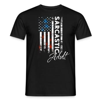 Adulte sarcastique - T-shirt homme - noir - Devant - AI Model Male 178 light (178cm)