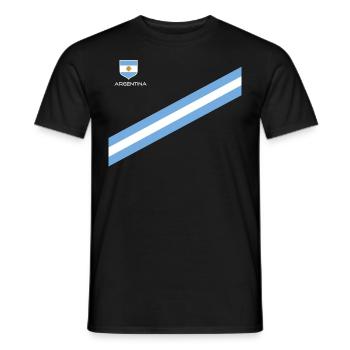 Argentine Cadeau Argentine Drapeau argentin - T-shirt homme - noir - Devant - AI Model Male 178 light (178cm)