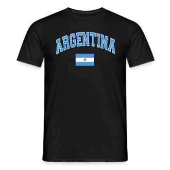 Argentine Cadeau Argentine Drapeau argentin - T-shirt homme - noir - Devant - AI Model Male 178 light (178cm)