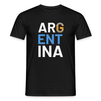 Argentine Cadeau Argentine Drapeau argentin - T-shirt homme - noir - Devant - AI Model Male 178 light (178cm)