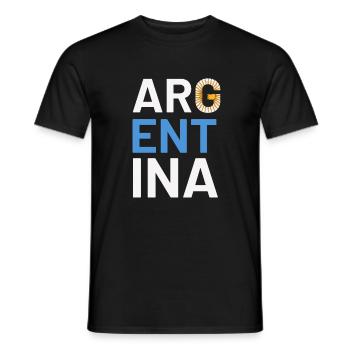 Argentinien Geschenk Argentina Argentine Flagge - Männer T-Shirt - Schwarz - Vorne - AI Model Male 178 light (178cm)