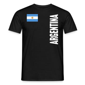 Argentinien Geschenk Argentina Argentine Flagge - Männer T-Shirt - Schwarz - Vorne - AI Model Male 178 light (178cm)