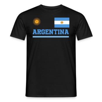 Argentine Cadeau Argentine Drapeau argentin - T-shirt homme - noir - Devant - AI Model Male 178 light (178cm)