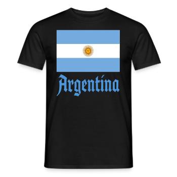 Argentine Cadeau Argentine Drapeau argentin - T-shirt homme - noir - Devant - AI Model Male 178 light (178cm)