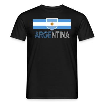 Argentine Cadeau Argentine Drapeau argentin - T-shirt homme - noir - Devant - AI Model Male 178 light (178cm)