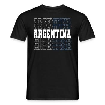 Argentinien Geschenk Argentina Argentine Flagge - Männer T-Shirt - Schwarz - Vorne - AI Model Male 178 light (178cm)