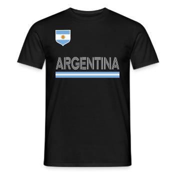 Argentine Cadeau Argentine Drapeau argentin - T-shirt homme - noir - Devant - AI Model Male 178 light (178cm)