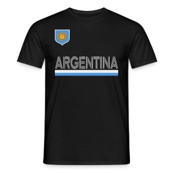 Argentine Cadeau Argentine Drapeau argentin - T-shirt homme - noir - Devant - AI Model Male 178 light (178cm)