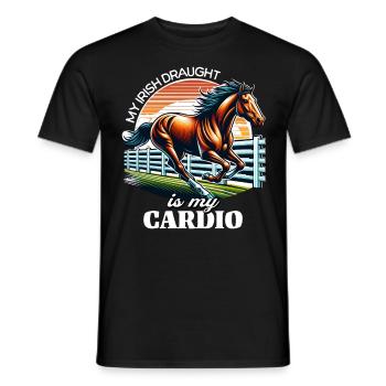 Cheval de trait irlandais Cheval - T-shirt homme - noir - Devant - AI Model Male 178 light (178cm)