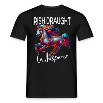 Irish Draft Horse Whisperer Horse - Men's T-Shirt - black - Front - AI Model Male 178 light (178cm)