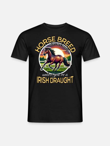 Irish Draught Irisches Zugpferd - Männer T-Shirt - Schwarz