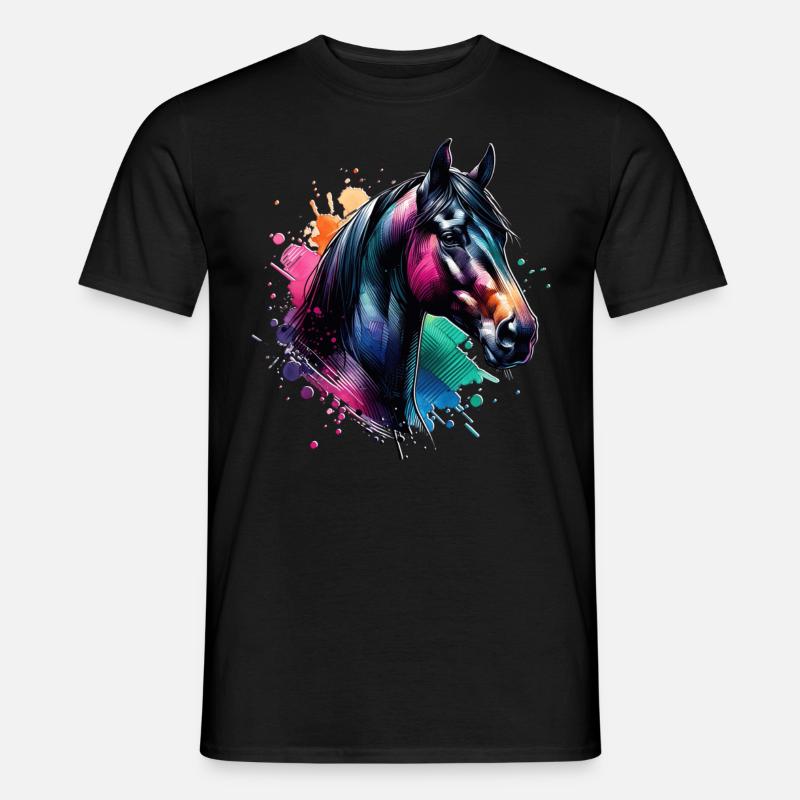 Irisches Zugpferd Motiv Pferd - Männer T-Shirt - Schwarz