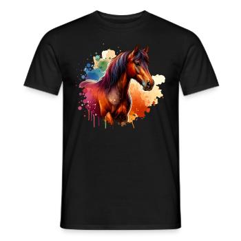 Marwari Motiv Pferd - Männer T-Shirt - Schwarz - Vorne - AI Model Male 178 light (178cm)